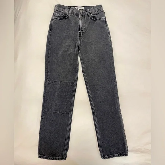 Reformation Cynthia Patch High Rise Straight Jeans - Picture 5 of 9